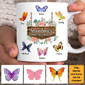 Grandma's Butterfly Kisses Mug