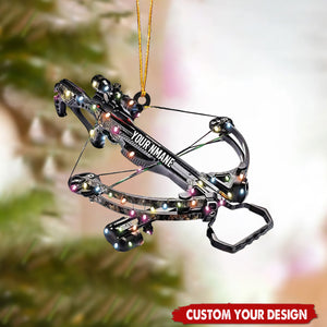 Personalized Old Crossbow Hunting Arrow Xmas Ornament