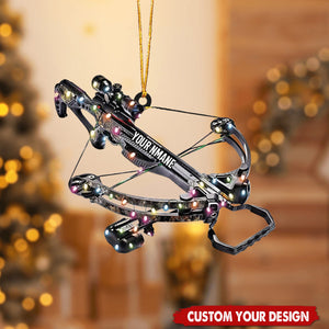 Personalized Old Crossbow Hunting Arrow Xmas Ornament