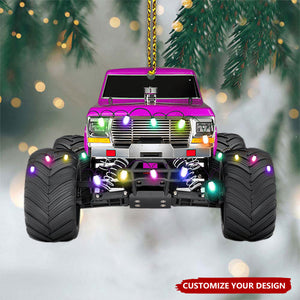 Personalized Christmas Ornament - Christmas Gift For Monster Truck Lover