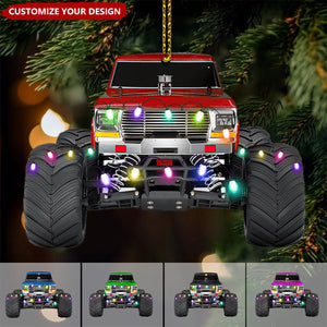 Personalized Christmas Ornament - Christmas Gift For Monster Truck Lover