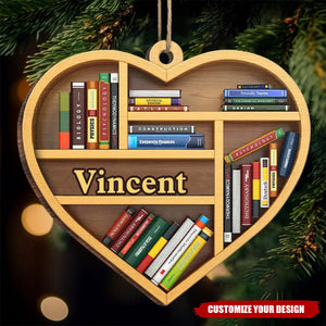 It's A Good Day To Read - Personalized Ornament Wood Heart Shaped