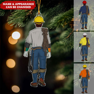 Personalized Christmas Ornament - Gift For Lineman