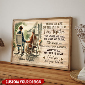 Old Couple Sitting On The Porch Personalized Poster