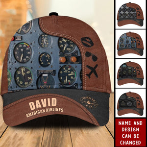 Pilot Classic Cap Customizable With Name, Perfect Gift For Dad