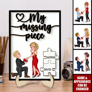 Special Moment Couple Proposal 2-Layered Wooden Plaque, Personalized Couple Proposal Engagement Anniversary Keepsake