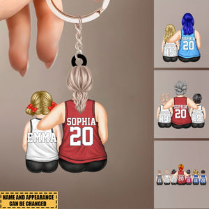 Gift For Sport Mom, Basketball Mom - Personalized Acrylic Keychain