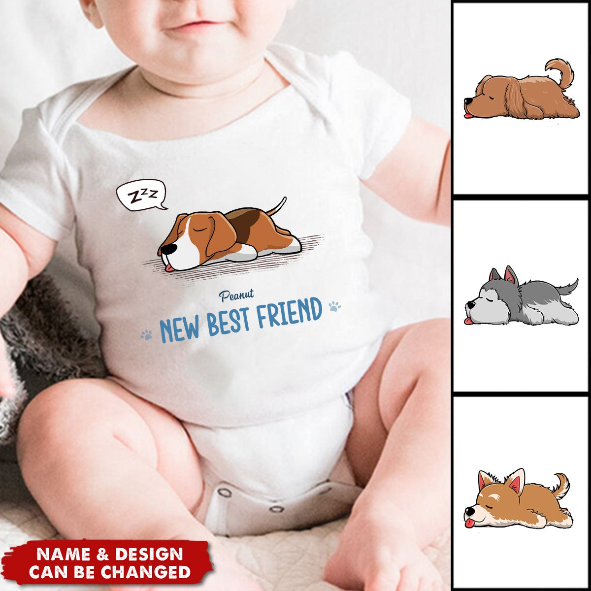 We'll Be Best Friends Forever - Dog Personalized Custom Baby Onesie - Baby Shower Gift, Gift For Pet Owners, Pet Lovers