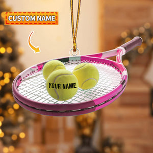 Custom Tennis Christmas Ornament, Personalized Ornament, Tennis Mom Gift Idea, Tennis Coach Gift