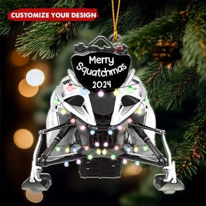 Snowmobile Rider - Personalized Acrylic Christmas Ornament