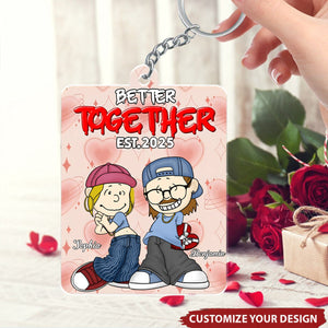 Couple Better Together - Personalized Acrylic Keychain