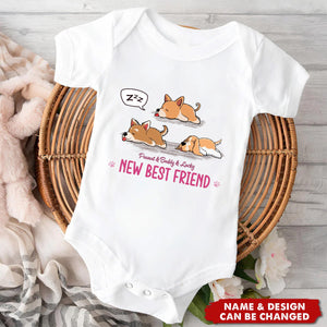 We'll Be Best Friends Forever - Dog Personalized Custom Baby Onesie - Baby Shower Gift, Gift For Pet Owners, Pet Lovers