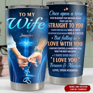 Once Upon A Time - Couple Personalized Tumbler - Gift For Husband Wife, Anniversary