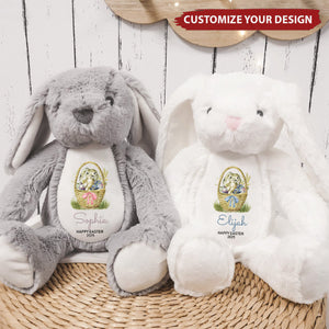 Personalized My First Easter Cute Plush Bunny Toy, Easter Gift for Kids