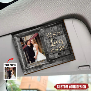 Custom Photo God Knew My Heart Needed You - Personalized Car Visor Clip, Gift For Husband Wife, Anniversary