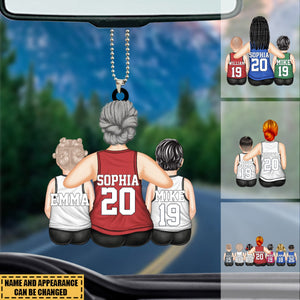 Gift For Sport Mom, Basketball Mom - Personalized Acrylic Car Ornament