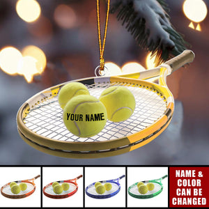 Custom Tennis Christmas Ornament, Personalized Ornament, Tennis Mom Gift Idea, Tennis Coach Gift