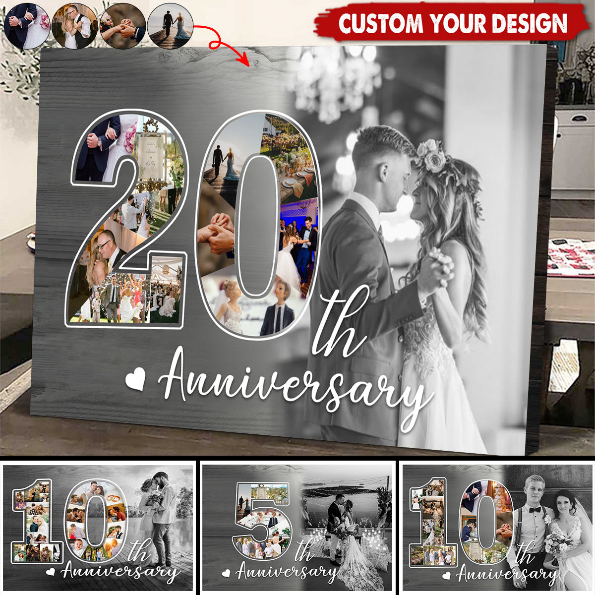 Anniversary Photo Collage Poster - Personalized Poster