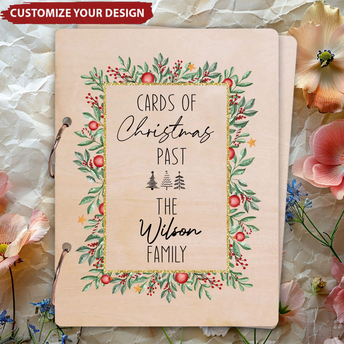 Cards Of Christmas Past Christmas Holy Card Keeper Personalized Christmas Card Holder