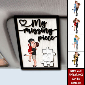 Couple My Missing Piece Personalized Car Visor Clip