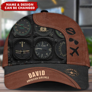 Pilot Classic Cap Customizable With Name, Perfect Gift For Dad