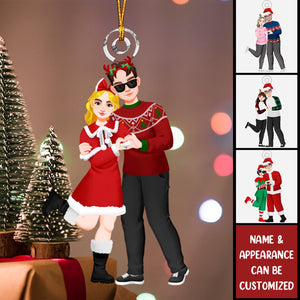 Heart Shaped Hands Couple - Personalized Christmas Ornament