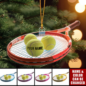 Custom Tennis Christmas Ornament, Personalized Ornament, Tennis Mom Gift Idea, Tennis Coach Gift