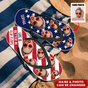 Life Is Better In Flip Flops - Personalized Photo Flip Flops