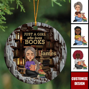 Reading Fuels My Soul - Personalized Ceramic Ornament - Christmas Gift For Book Lovers