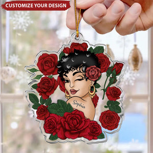 Vintage Latin Girl - Personalized Car Ornament