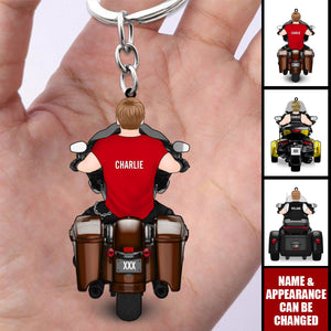 Personalized Acrylic Keychain For Men Bikers, Motorcycle Trike Lovers