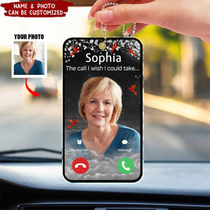 Custom Photo The Call I Wish I Could Take - Memorial Personalized Car Ornament