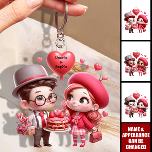 Lovers' Anniversary - Personalized Acrylic Keychain - Valentine's Day Gift