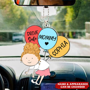 Daddy, Mommy, Drive Safe - Personalized Car Ornament