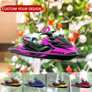 Jet Ski Personalized Christmas Ornament, Gift For Jet Ski Lover