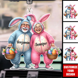 Funny Easter Couple - Personalized Acrylic Car Ornament