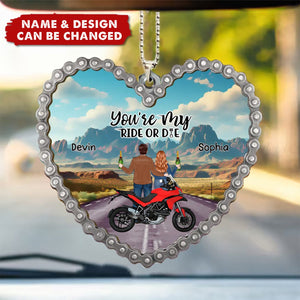 You're My Ride - Personalized Gifts Car Ornament For Couples, Motorcycle Lovers