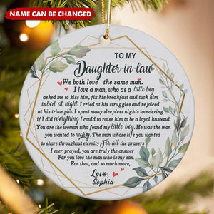 I Will Forever Love You - Amazing Gift For Daughter-In-Law Personalized  Circle Ornament - Christmas Gift