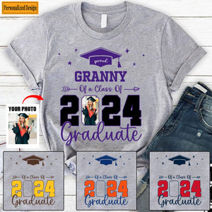 Proud Family Of Senior 2024 Graduation Photo Personalized Shirt