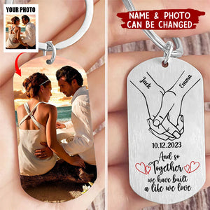 Personalized Photo Keychain, Couples Gift, Custom Photo - You & Me We Got This