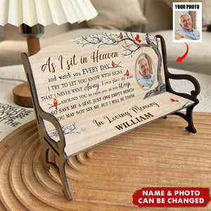 Save Me A Seat - Personalized Photo Memorial Bench