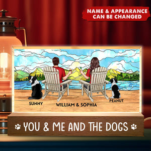 You, Me And The Dogs - Personalized LED Night Light