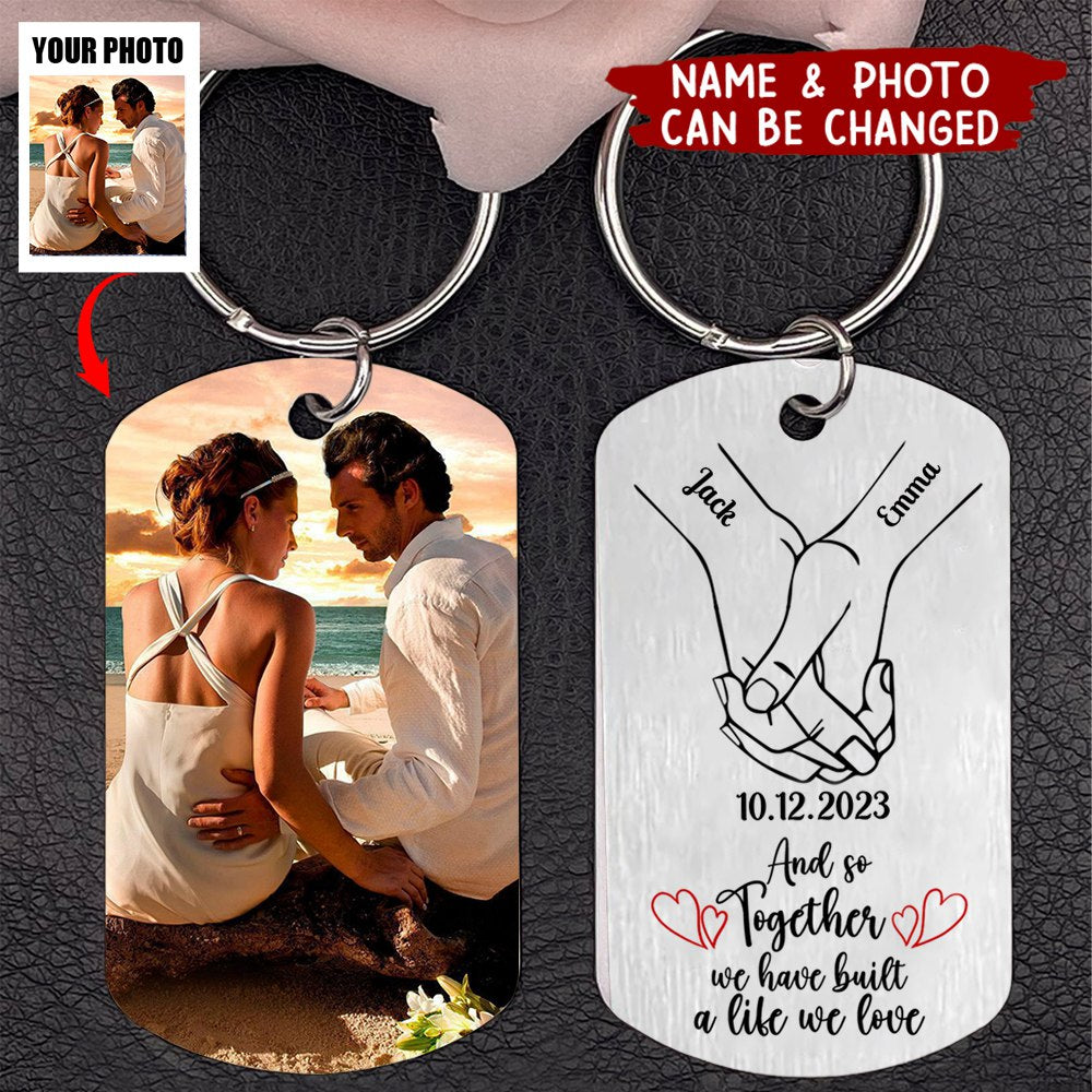 Personalized Photo Keychain, Couples Gift, Custom Photo - You & Me We Got This