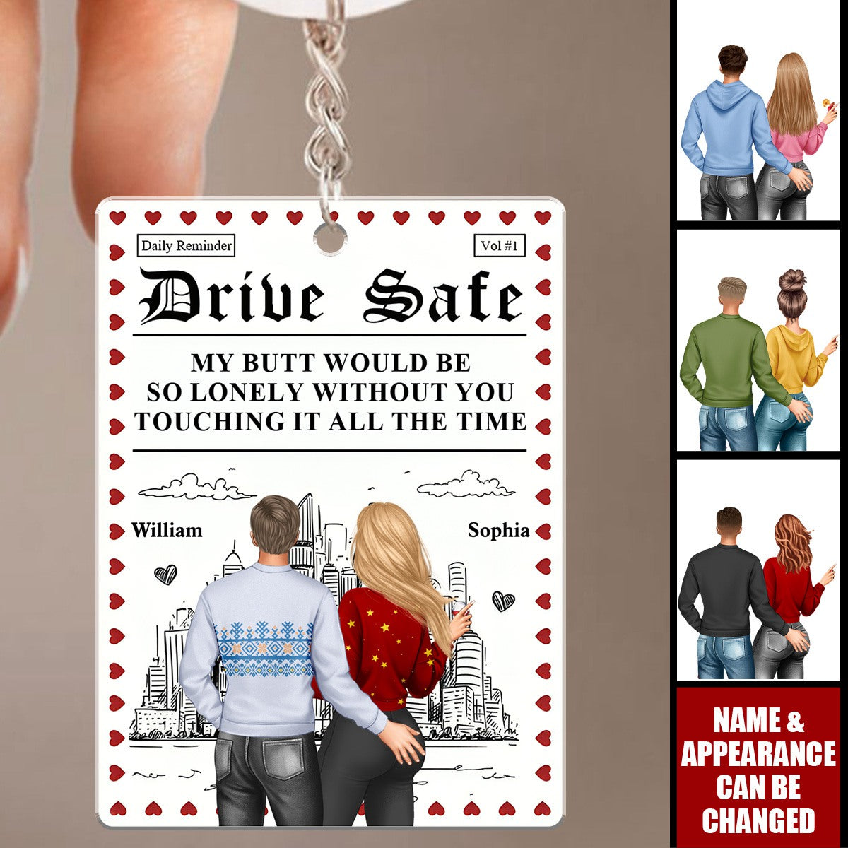 Daily Reminder Drive Safe I F*cking Love You - Personalized Acrylic Keychain