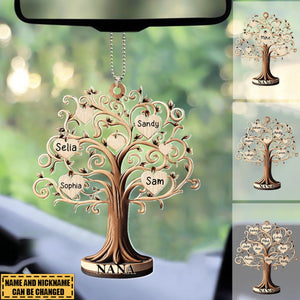 Family Tree Name - Gifts For Grandmas, Families, Gifts From Children Grandchildren Personalized Acrylic Ornament