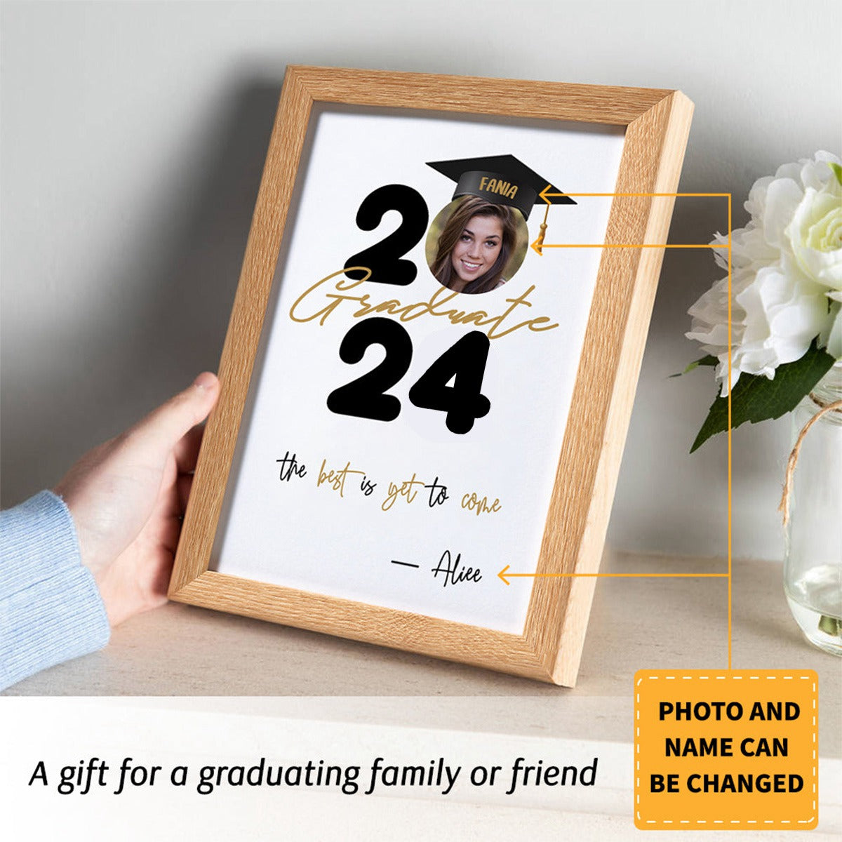 Personalized Class Of 2024 Graduation Photo Frame ,Graduate The Best Is Get To Come