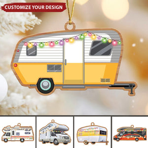 Camping Lovers - Camping Xmas Ornament - Personalized Christmas Wooden Ornament