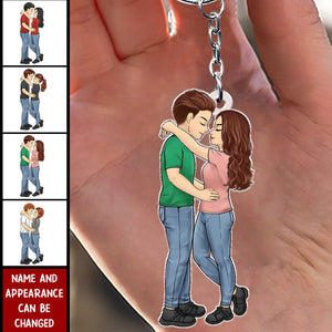 Every Day With You Is The Best Day Of My Life - Couple Personalized Custom Acrylic Keychain