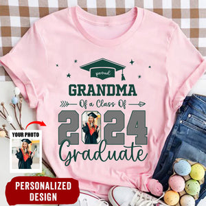 Proud Family Of Senior 2024 Graduation Photo Personalized Shirt