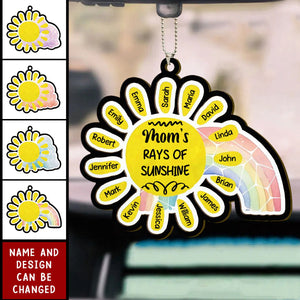 Grandma's Rays Of Sunshine - Personalized Car Ornament